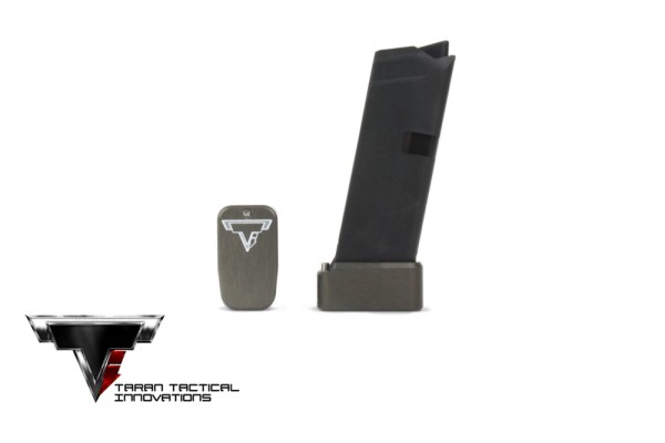 TTI Base Pad Glock 42 +2 - Titanium Gray