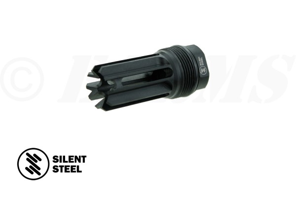 SILENT STEEL 5-PRONG QD Flash Hider M15x1