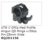 UTG-30mm-Ring-Top-Half-Upgrade-Picatinny-Slot-25mm-Wide-PICATINNY-1-Zoll-MONTAGERING-RG1TR125