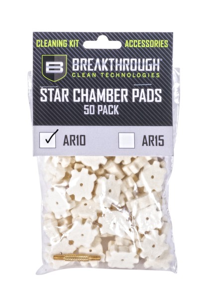 BREAKTHROUGH® AR-10 Star Chamber Pad with 8-32 thread adapter 50 STK