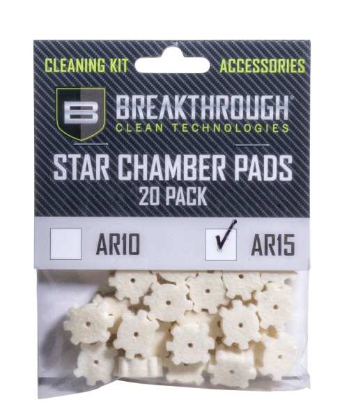 BREAKTHROUGH® AR-15 Star Chamber Pad with 8-32 thread adapter 20 STK