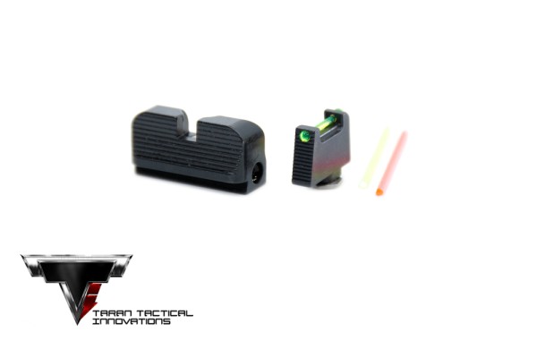 TTI Ultimate Fiber Optic Sight Set Glock MOS - STANDARD HEIGHT