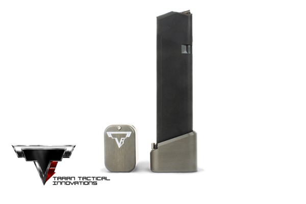 TTI Base Pad Kit Glock 17/22/34/35 +5/6 - Titanium Gray
