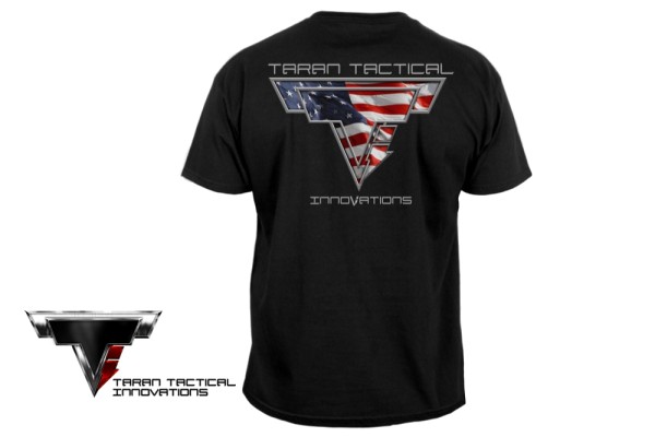 TTI American Flag Logo Cotton T-Shirt L
