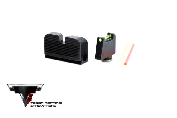 TTI Ultimate Fiber Optic Sight Set Glock RMR Cut - 1/3RD CO-WITNESS HEIGHT