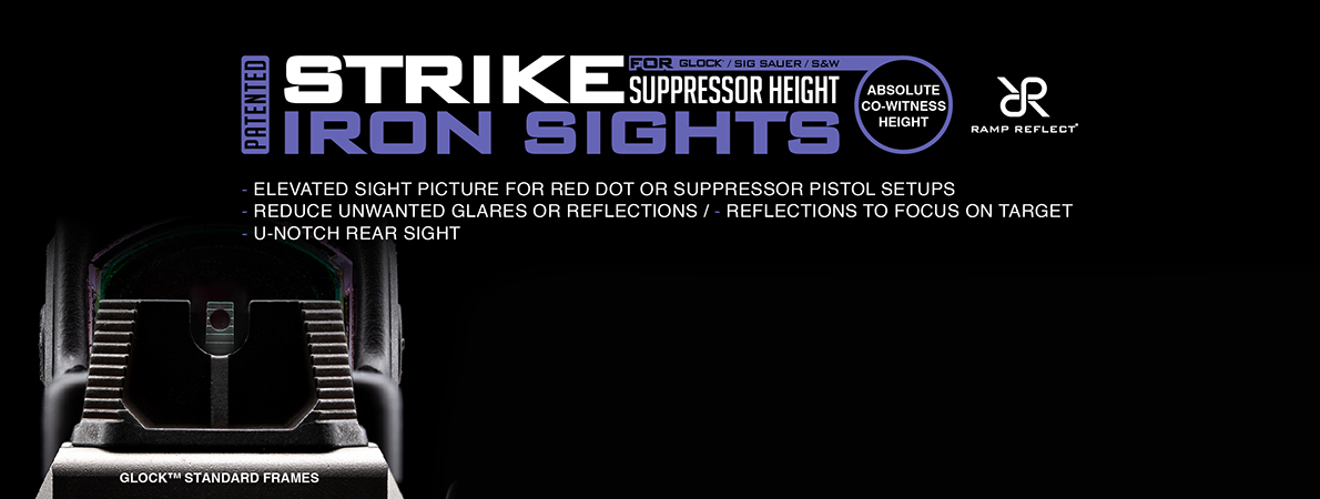 STRIKE-INDUSTRIES-Glock-Strike-Iron-Front-Rear-Sights-Suppressor-Height-Banner