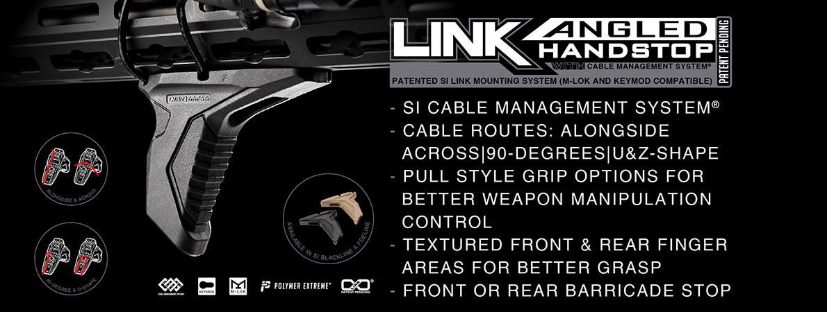 STRIKE-INDUSTRIES-M-LOK-KEYMOD-LINK-Angled-HandStop-with-Cable-Management-System-Banner
