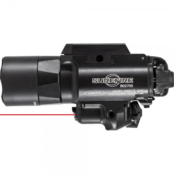SUREFIRE X400U-A-RD LED Weapon Light with Red Laser for Handgun or Long Gun