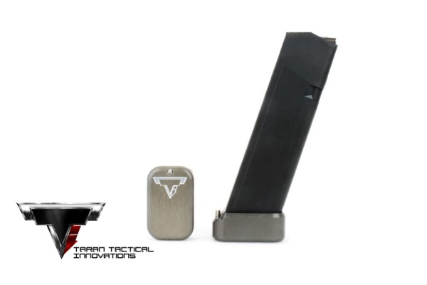 TTI Competition Base Pad Glock 9/40 Double Stack +0 - Titanium Gray