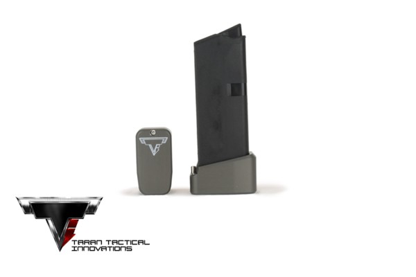 TTI Base Pad Kit Glock 43 +2 - Titanium Gray
