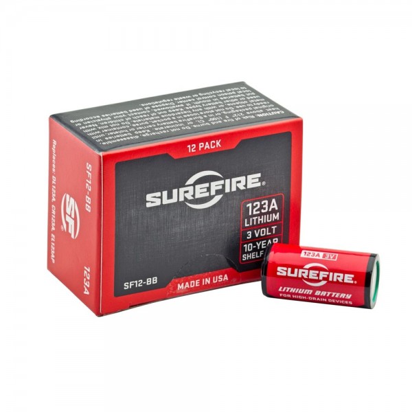 SUREFIRE SF12-BB Lithium 123A Batteries 12 pcs
