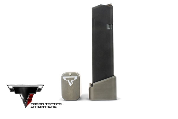 TTI Base Pad Kit Glock 21/41 +4 - Titanium Gray