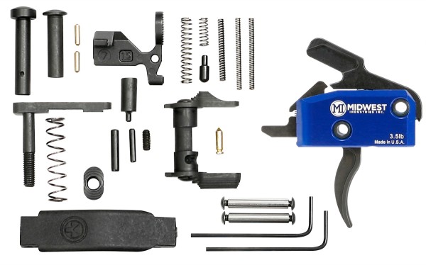MIDWEST INDUSTRIES Enhanced AR15 Drop in Curved Trigger 3.5lb Single Stage Receiver Kit