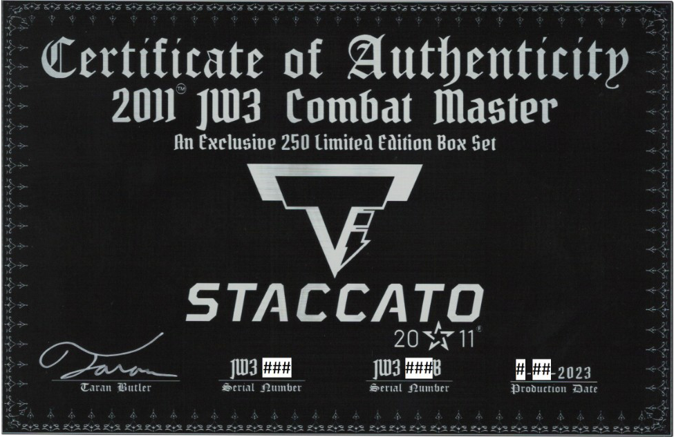 TTI-JW3-Limited-Staccato-Combat-Master-Box-Set-Certificate