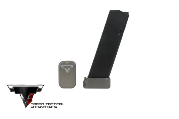 TTI Base Pad Kit Glock 19/23 +2/3 - Titanium Gray
