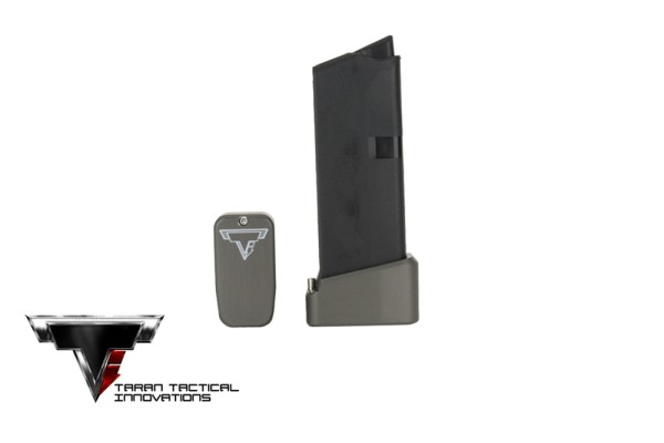 TTI Base Pad Kit Glock 43 +3 - Titanium Gray