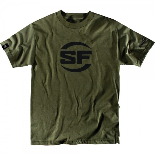 SUREFIRE Button Logo Olive Drab T-shirt XL